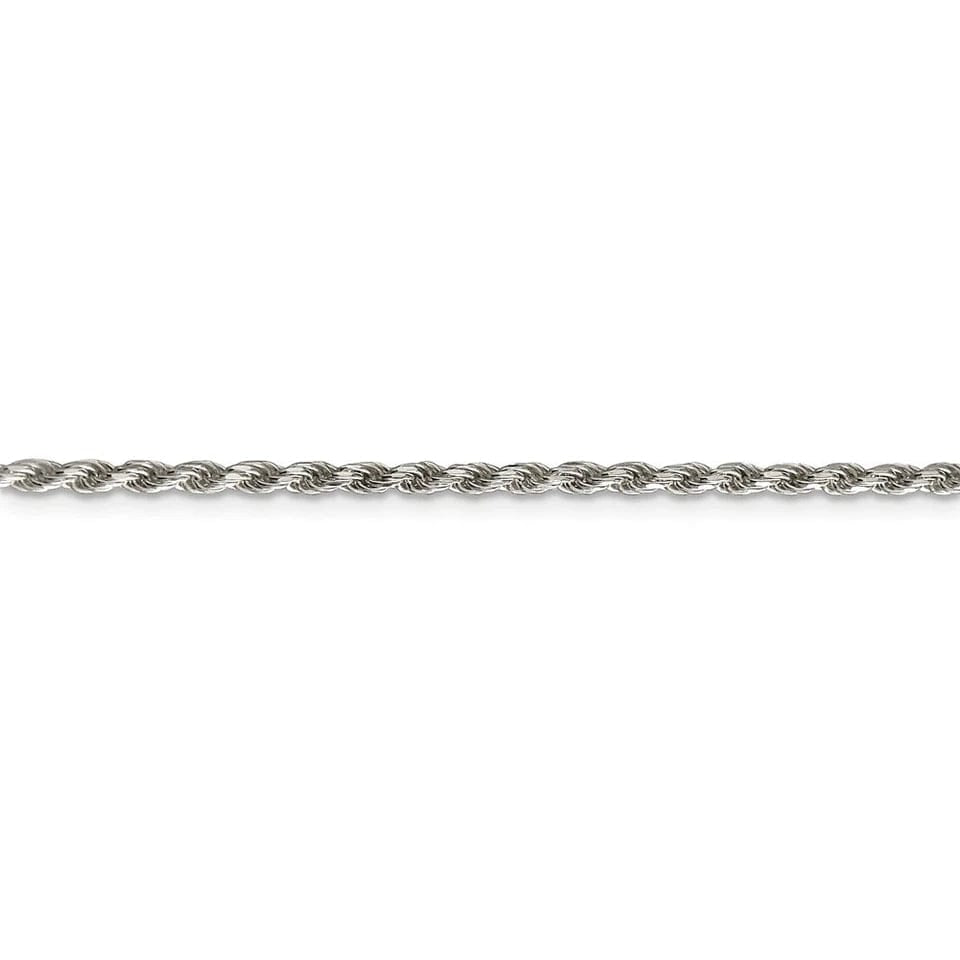 Sterling Silver 2.25mm Shiny-Cut Rope Chain Necklace For Men..........