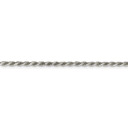 Sterling Silver 2.25mm Shiny-Cut Rope Chain Necklace For Men..........