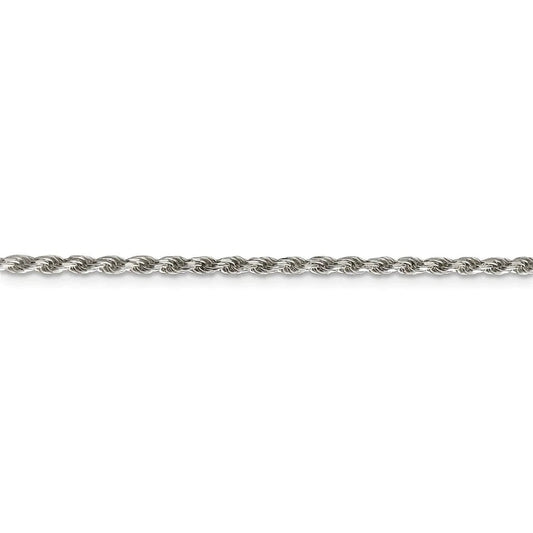 Sterling Silver 2.25mm Shiny-Cut Rope Chain Necklace For Men..........